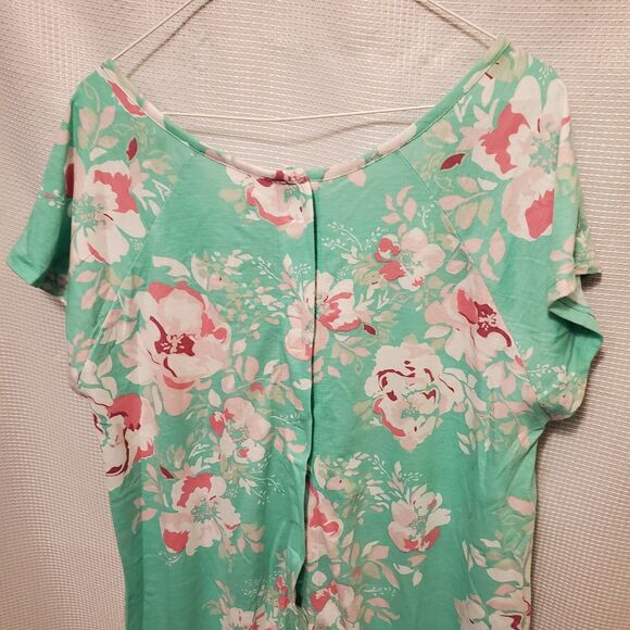 Kindred Bravely Labor Delivery Access Gown Sz S/M/L Mint green floral NWOT - Picture 6 of 7
